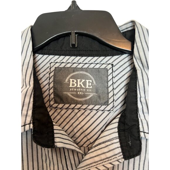 BKE Athletic Fit XXL Striped Button-Up Shirt Long Sleeve 65% Polyester & 35% Cot - Picture 4 of 4